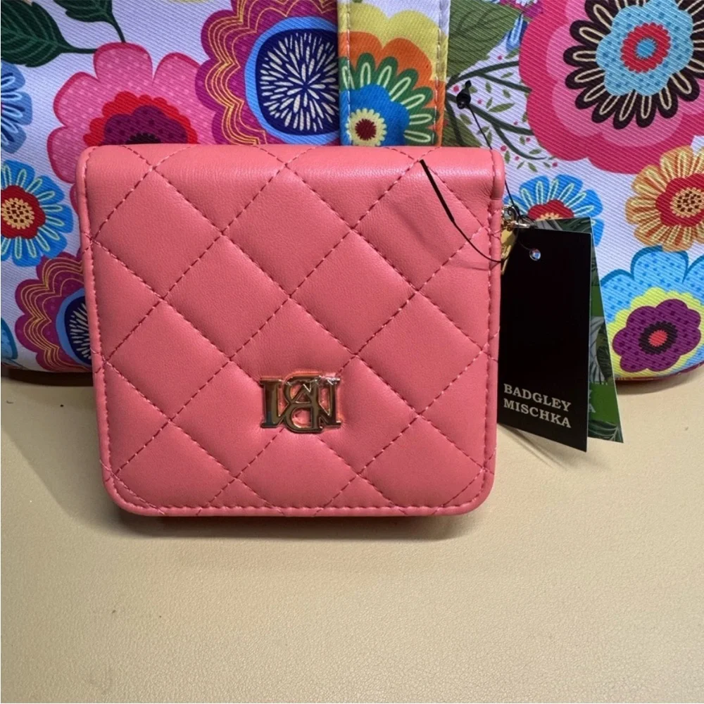 Badgley Mischka Coral Quilted
Women's Wallet NWT - Picture 2 of 10